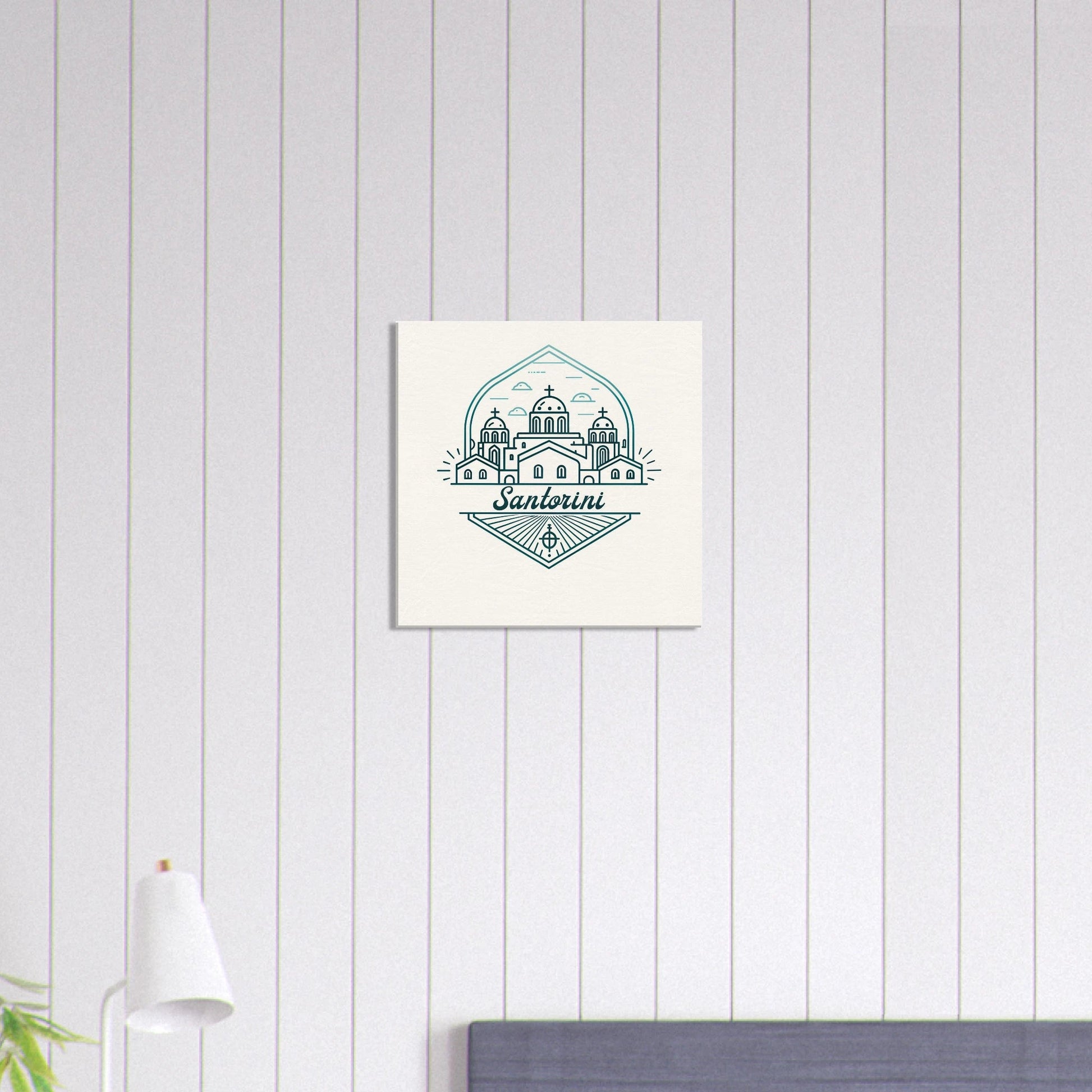 Personalized Travel Canvas – Santorini Wall Art - Out of Office Outfitters - Home Decor