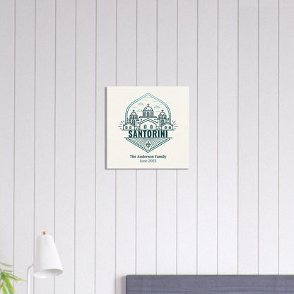 Personalized Travel Canvas – Santorini Wall Art - Out of Office Outfitters - Home Decor