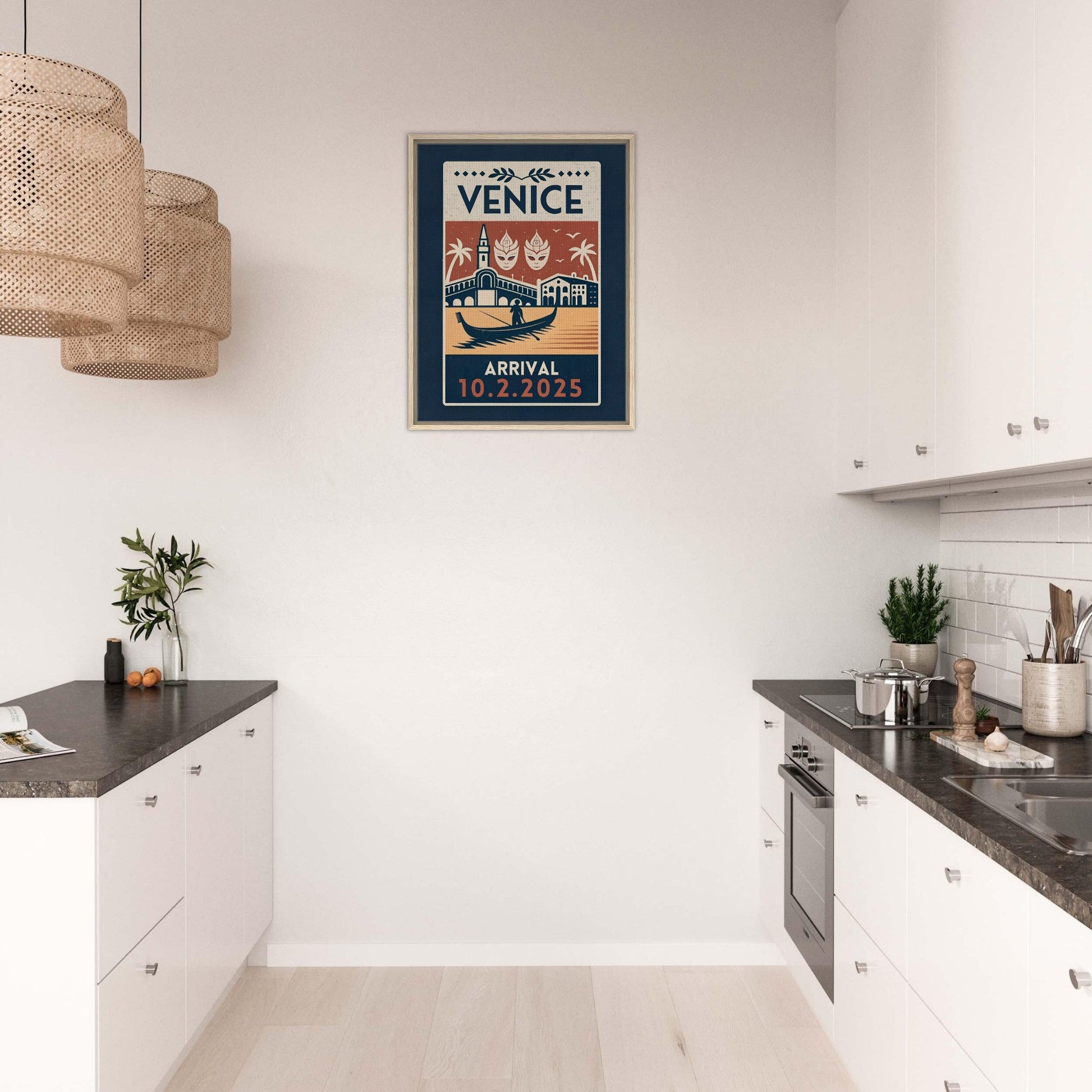 Personalized Venice Vintage Travel Poster Canvas – Framed - Out of Office Outfitters - Print Material