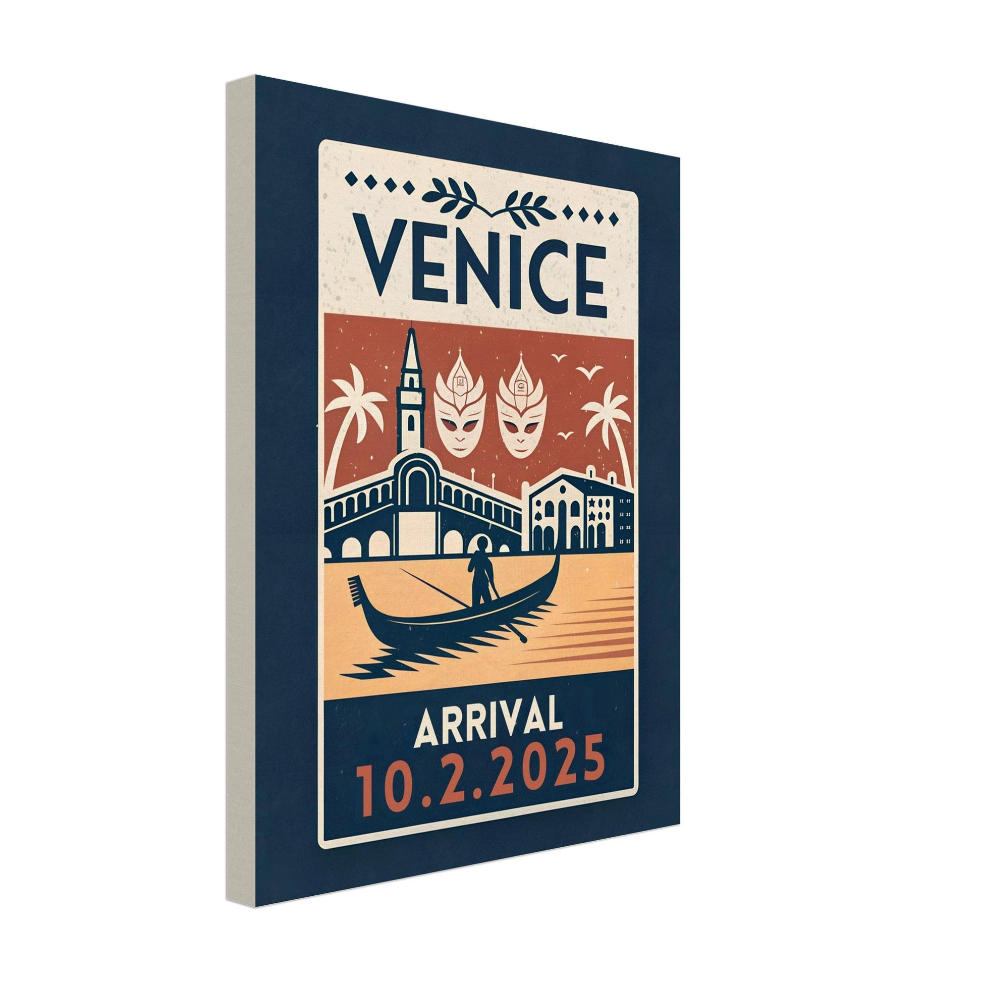 Personalized Venice Vintage Travel Poster Canvas – Unframed - Out of Office Outfitters - Print Material
