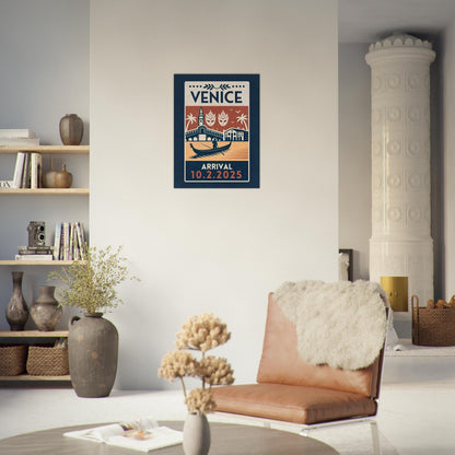 Personalized Venice Vintage Travel Poster Canvas – Unframed - Out of Office Outfitters - Print Material