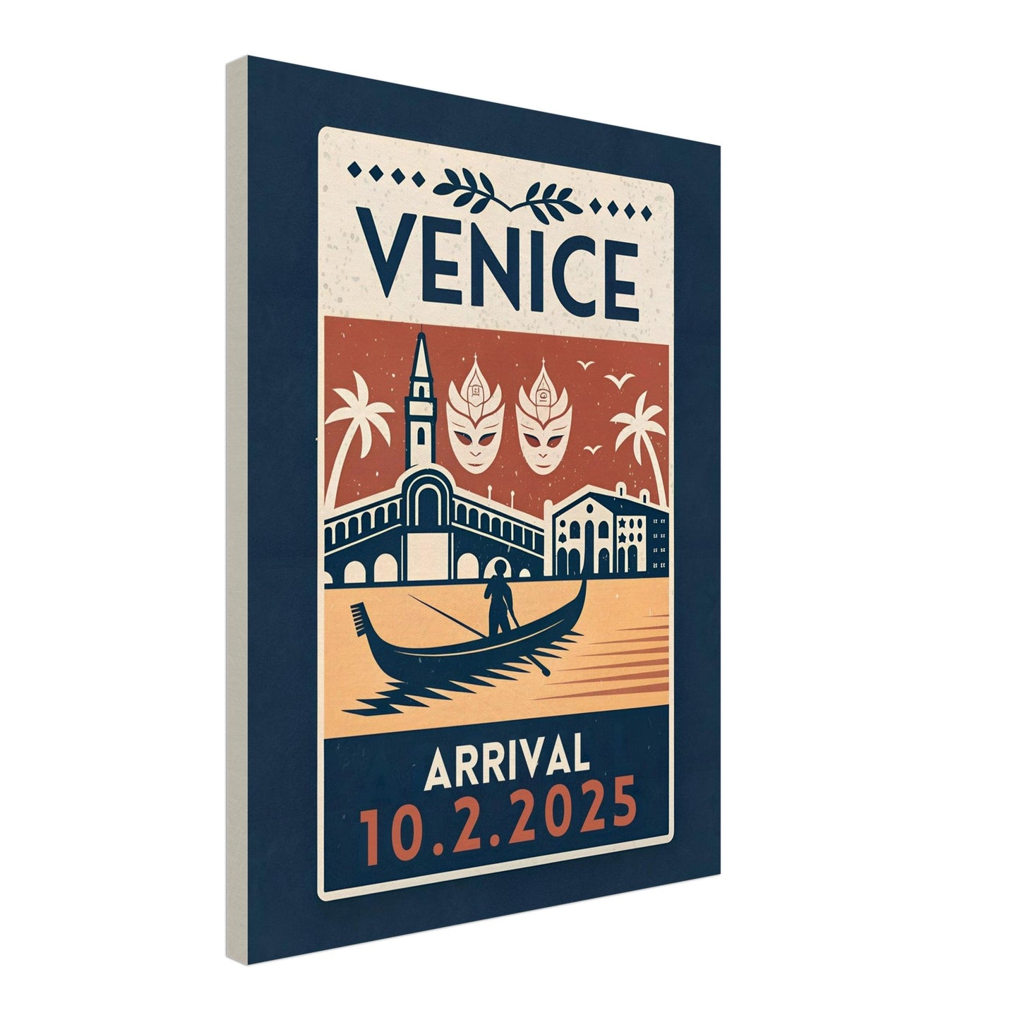 Personalized Venice Vintage Travel Poster Canvas – Unframed - Out of Office Outfitters - Print Material
