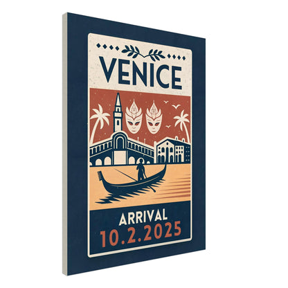 Personalized Venice Vintage Travel Poster Canvas – Unframed - Out of Office Outfitters - Print Material