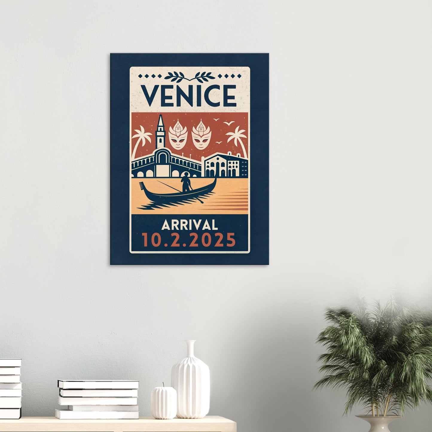 Personalized Venice Vintage Travel Poster Canvas – Unframed - Out of Office Outfitters - Print Material