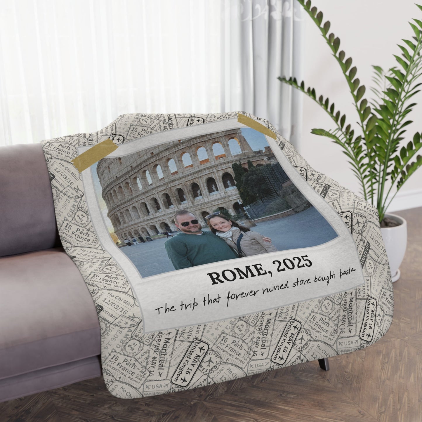 Polaroid Travel Photo Micro Memory Blanket - Warm Sherpa Travel Throw - Out of Office Outfitters - Home Decor