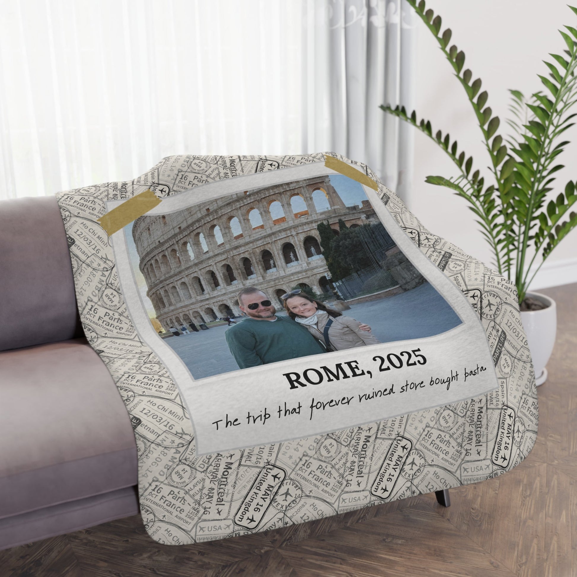 Polaroid Travel Photo Micro Memory Blanket - Warm Sherpa Travel Throw - Out of Office Outfitters - Home Decor