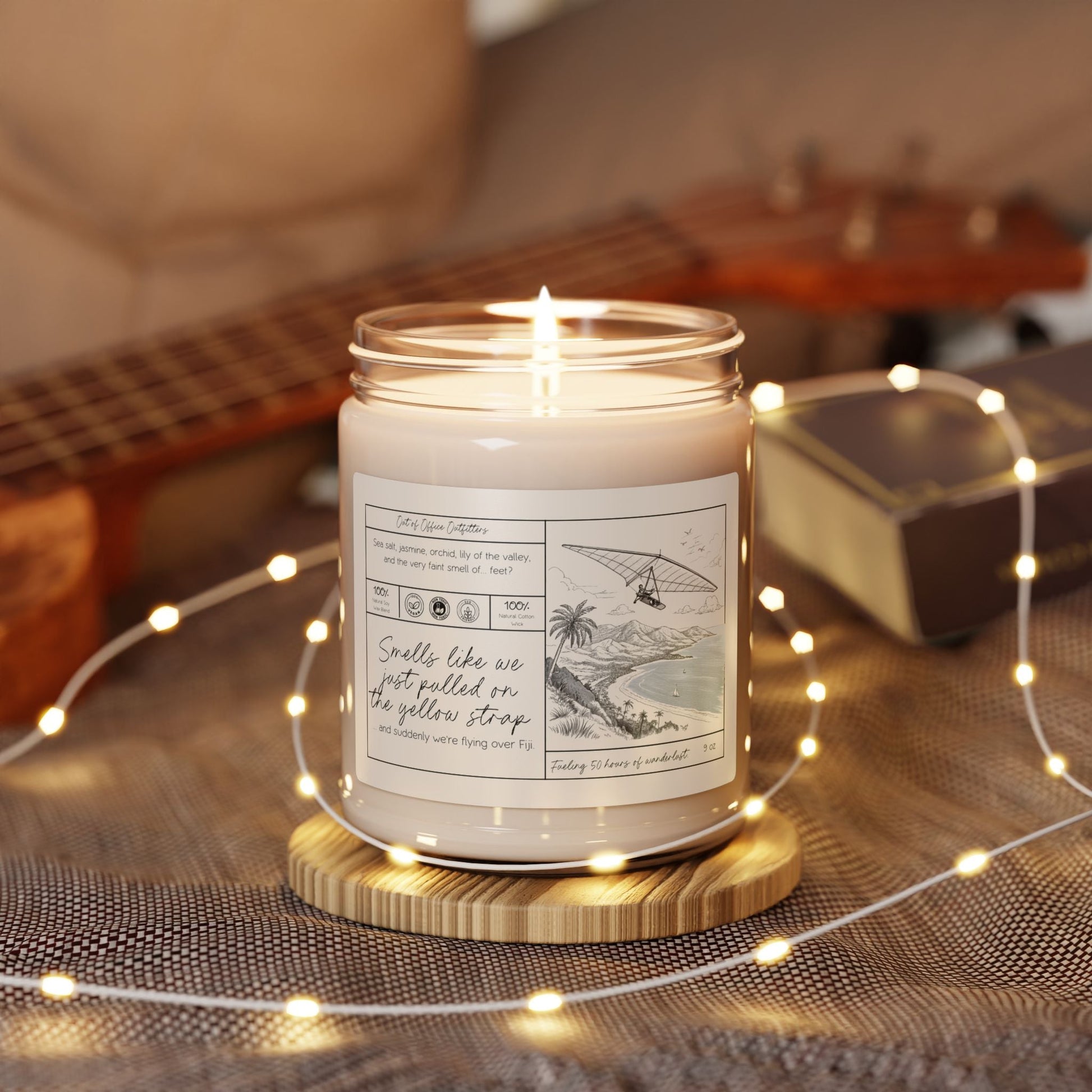Pull on the Yellow Strap Personalized Giftable Candle for Travelers - Out of Office Outfitters - Home Decor