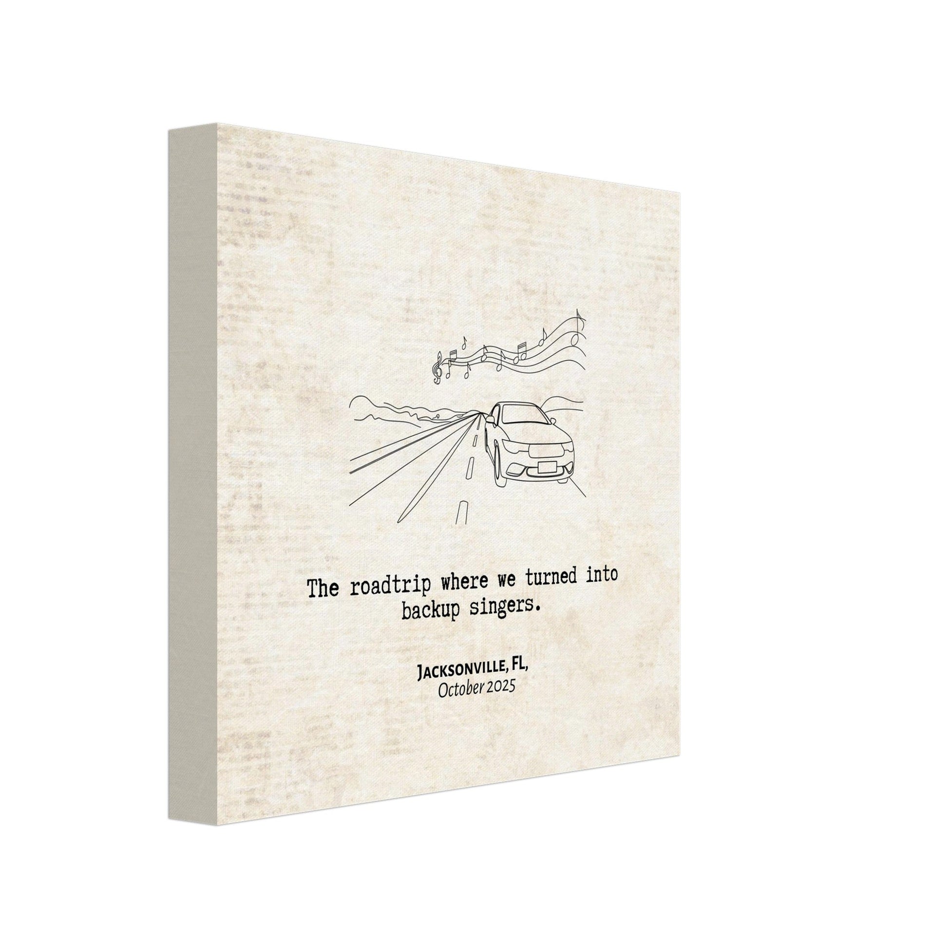 "Road Trip Backup Singers" - Personalized Travel Micro Memory Canvas - Out of Office Outfitters - 