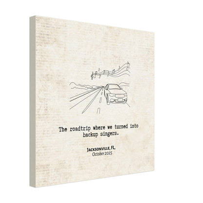 "Road Trip Backup Singers" - Personalized Travel Micro Memory Canvas - Out of Office Outfitters - 