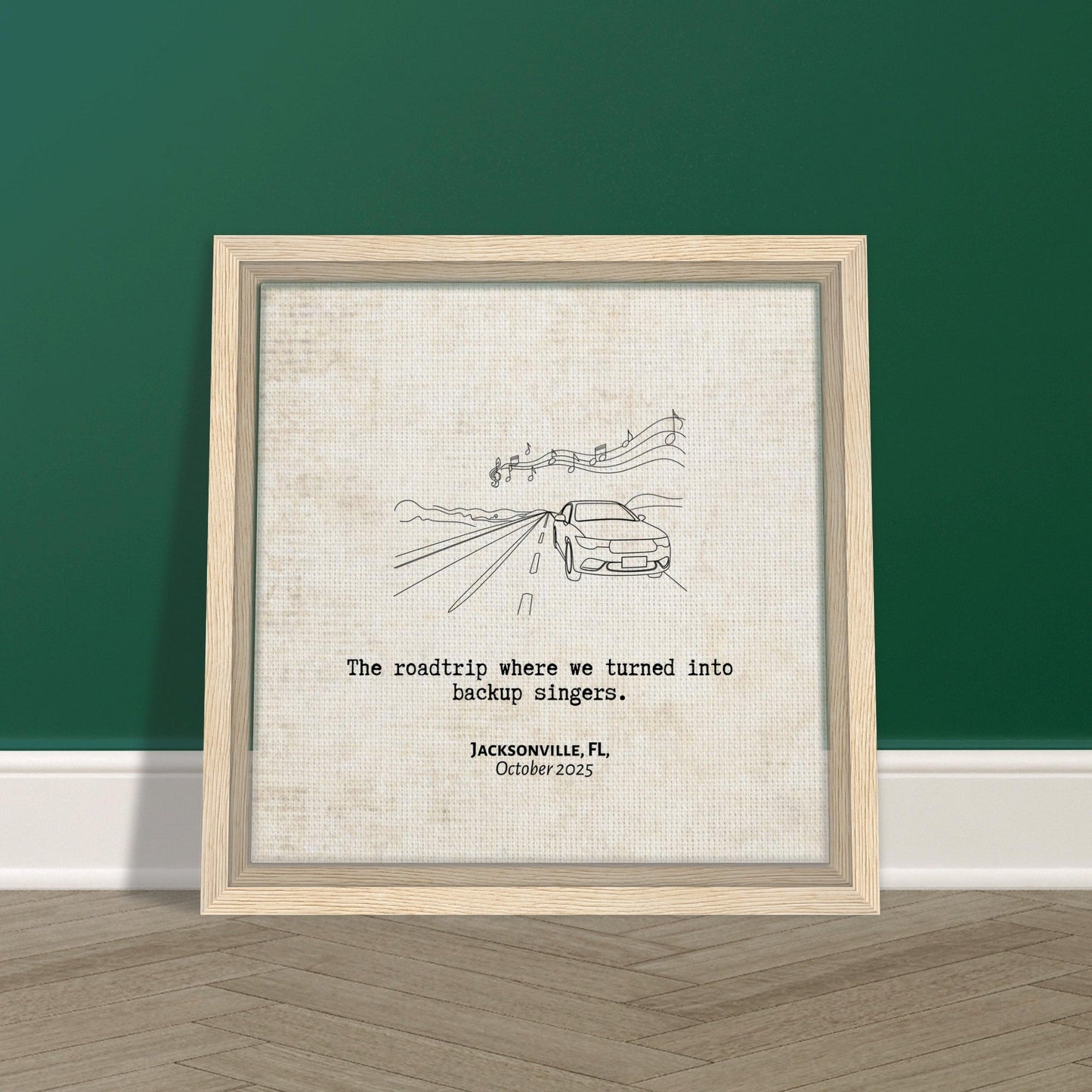 "Roadtrip Backup Singers" - Personalized Travel Micro Memory Framed Canvas - Out of Office Outfitters - Print Material