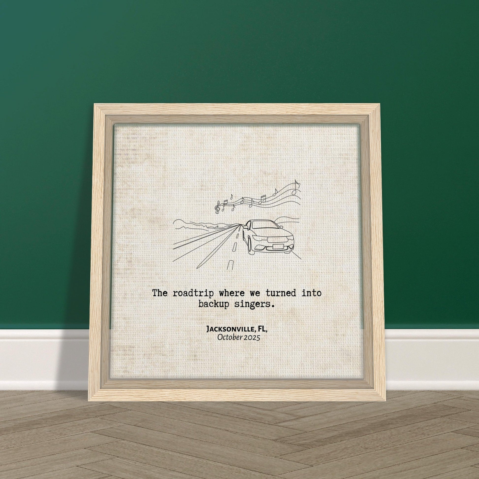 "Roadtrip Backup Singers" - Personalized Travel Micro Memory Framed Canvas - Out of Office Outfitters - Print Material