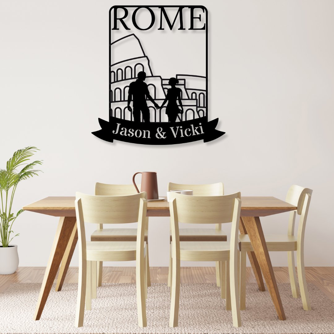 Rome Travel Poster Sign (Personalize Me!) - Out of Office Outfitters - Die - Cut Sign