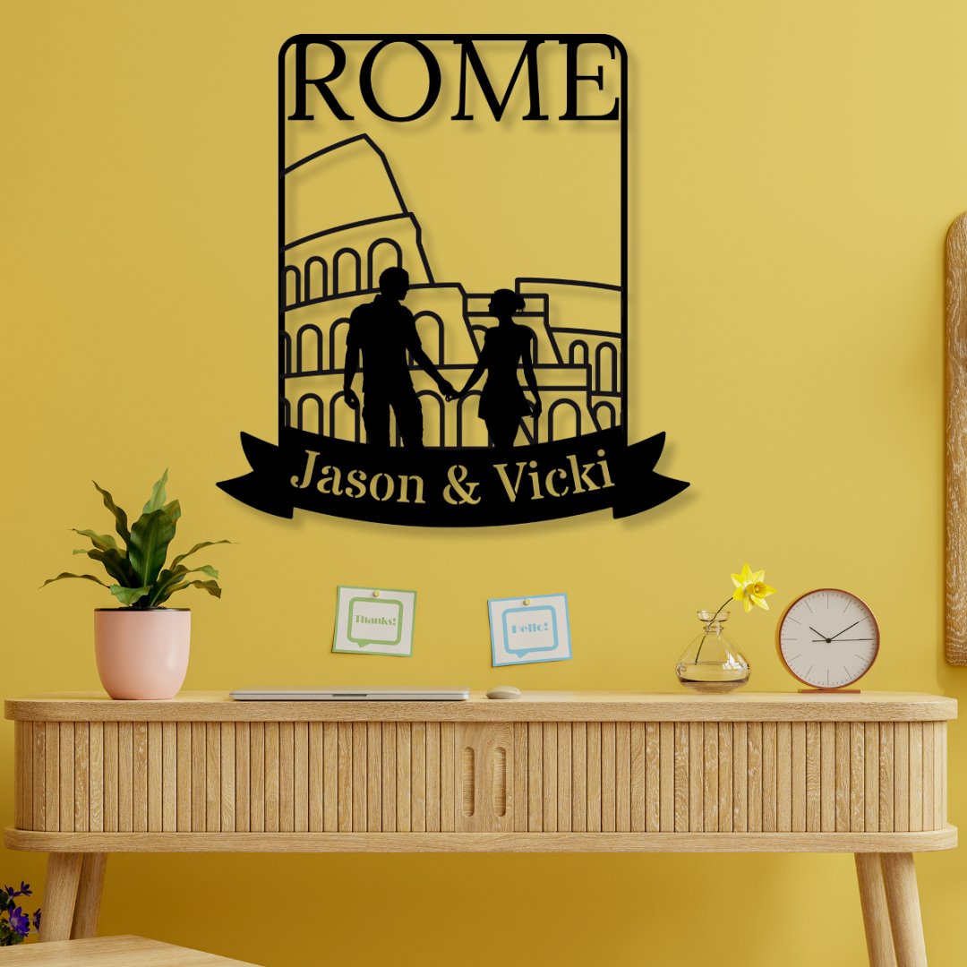 Rome Travel Poster Sign (Personalize Me!) - Out of Office Outfitters - Die - Cut Sign