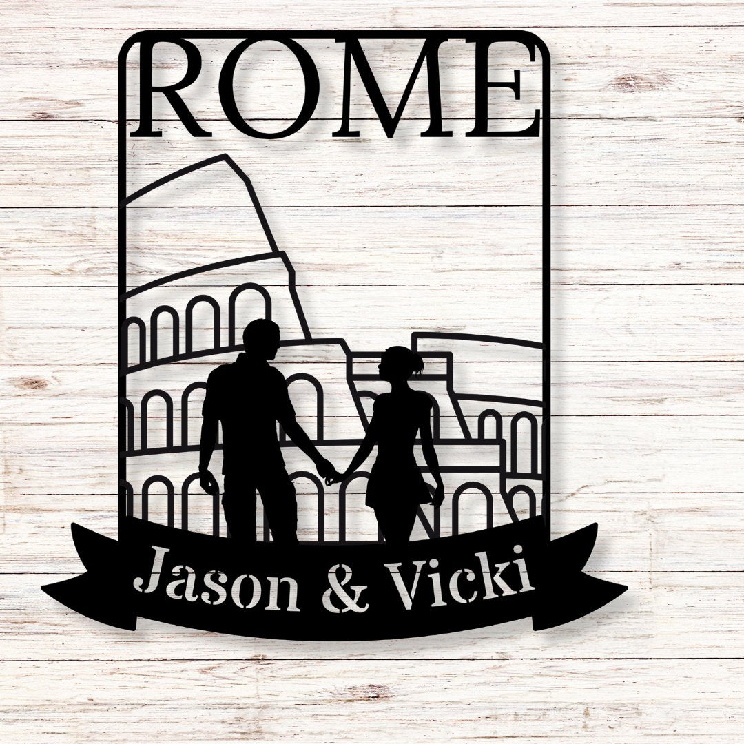 Rome Travel Poster Sign (Personalize Me!) - Out of Office Outfitters - Die - Cut Sign