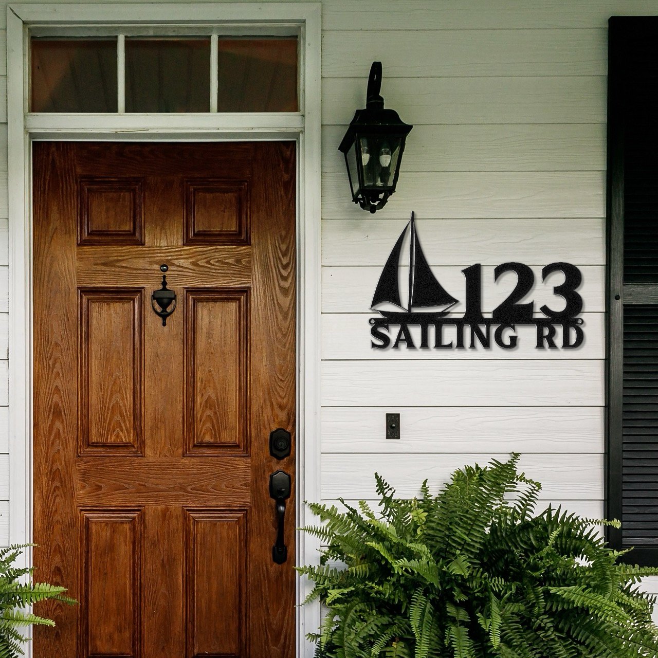 Sailboat Address Sign - Out of Office Outfitters - Die - Cut Sign