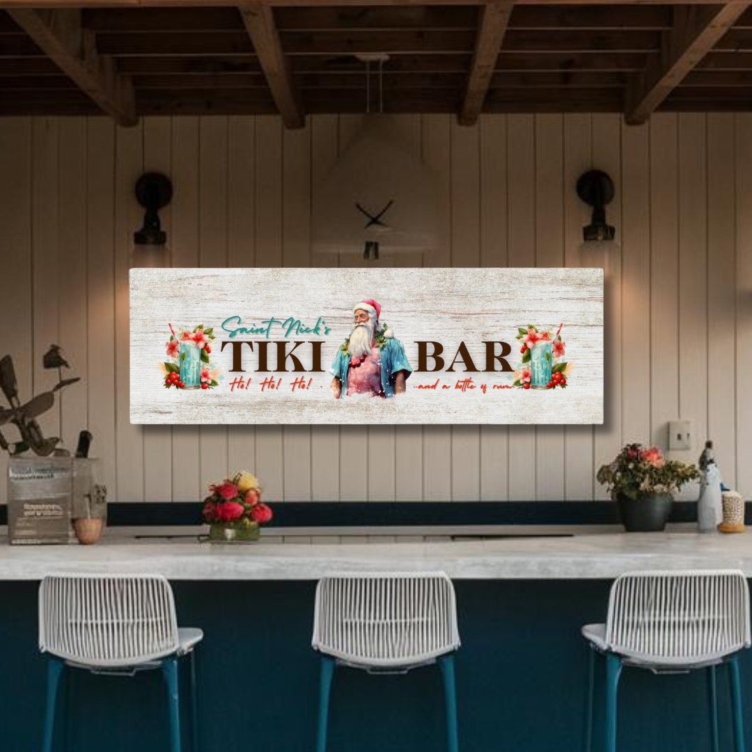 Saint Nick's Tiki Bar Canvas - Out of Office Outfitters - Print Material