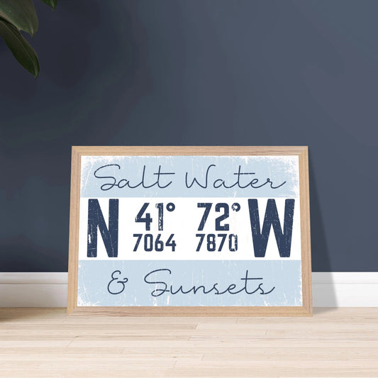 Salt Water & Sunsets Coordinates Canvas Wall Art - Out of Office Outfitters - Print Material