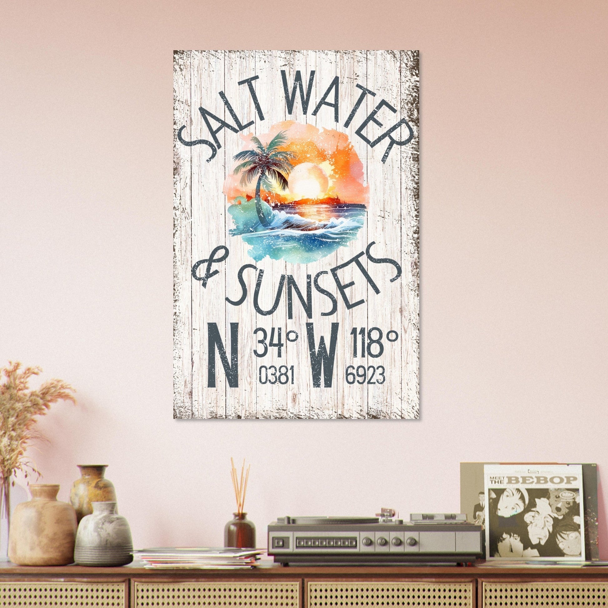 Salt Water & Sunsets Poster - Out of Office Outfitters - Print Material