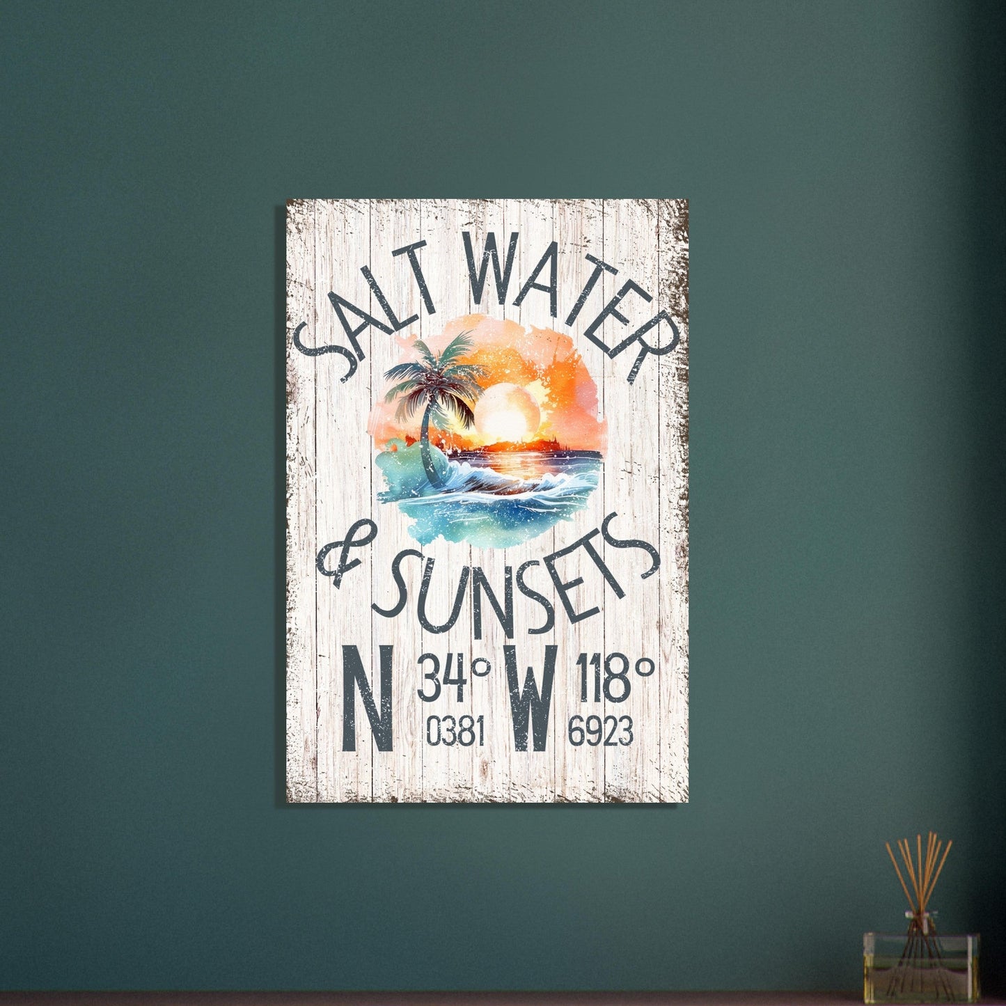 Salt Water & Sunsets Poster - Out of Office Outfitters - Print Material