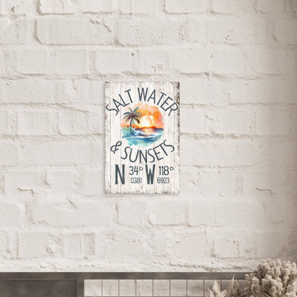 Salt Water & Sunsets Poster - Out of Office Outfitters - Print Material