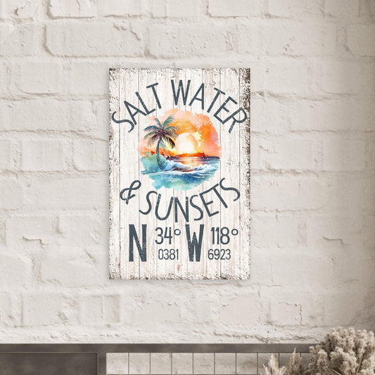 Salt Water & Sunsets Poster - Out of Office Outfitters - Print Material