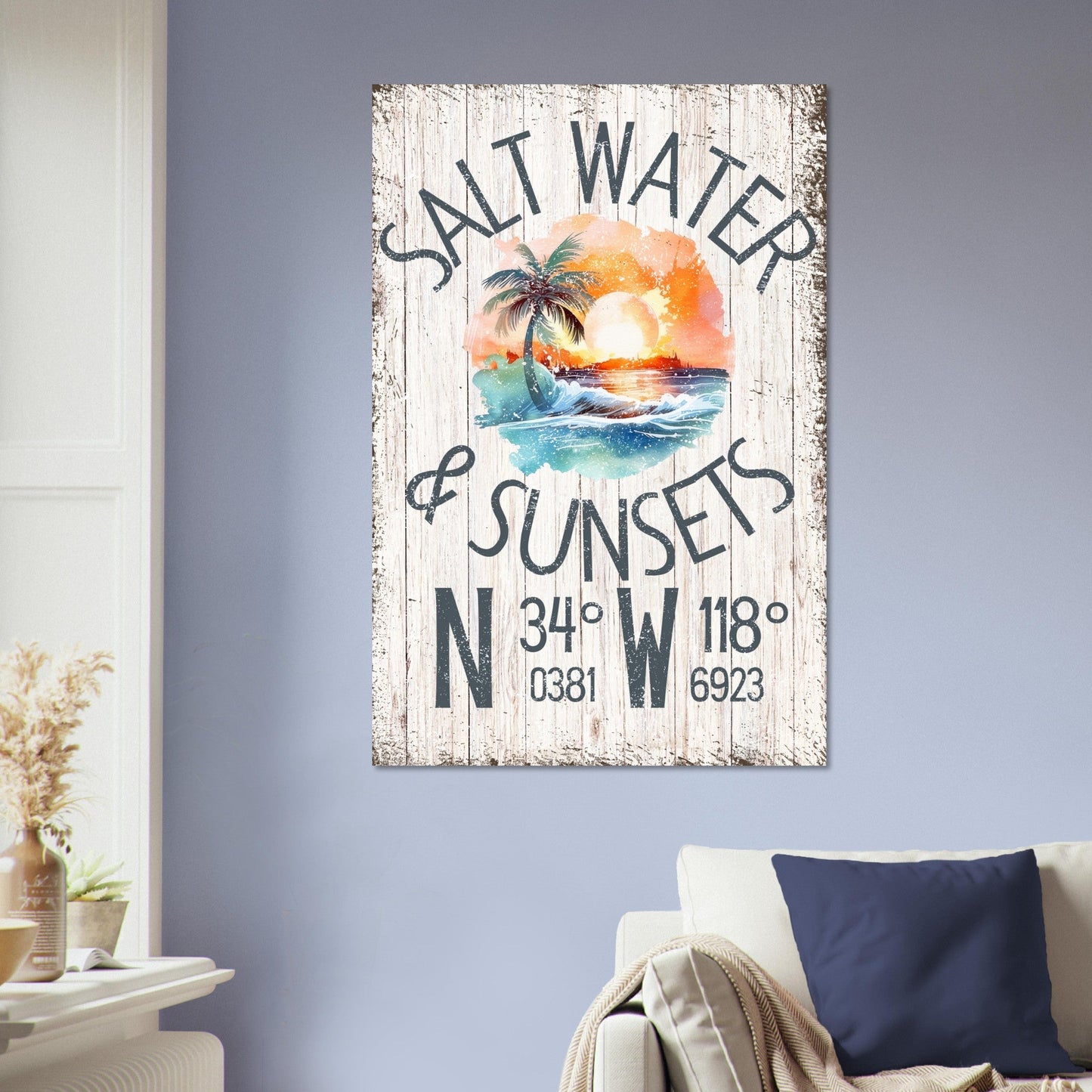 Salt Water & Sunsets Poster - Out of Office Outfitters - Print Material