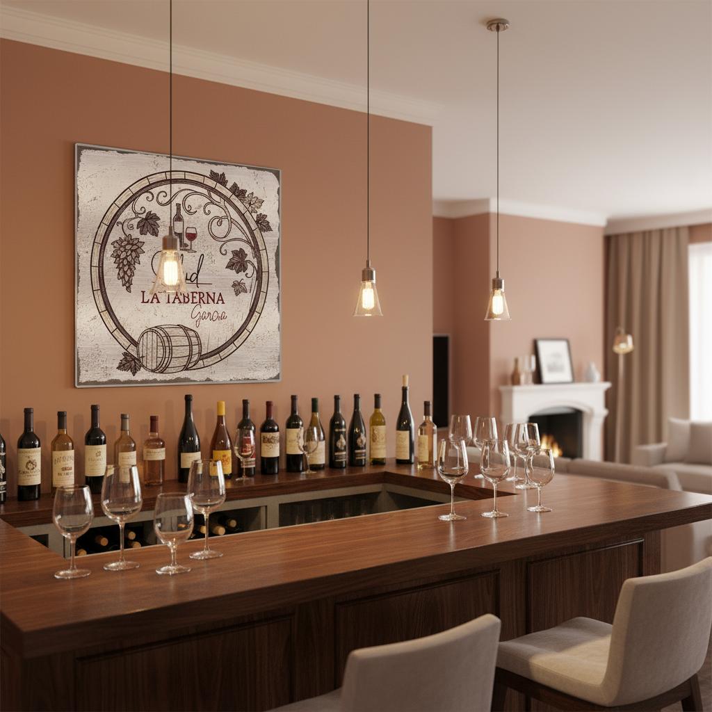 Salud Taberna Brushed Aluminum Bar Sign - Out of Office Outfitters - Print Material