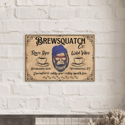 Sasquatch Coffee Shop Poster - Out of Office Outfitters - Print Material