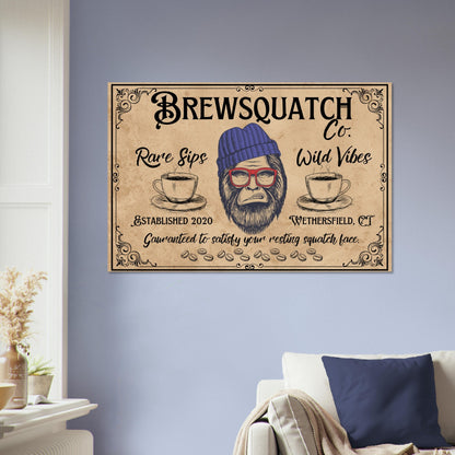 Sasquatch Coffee Shop Poster - Out of Office Outfitters - Print Material