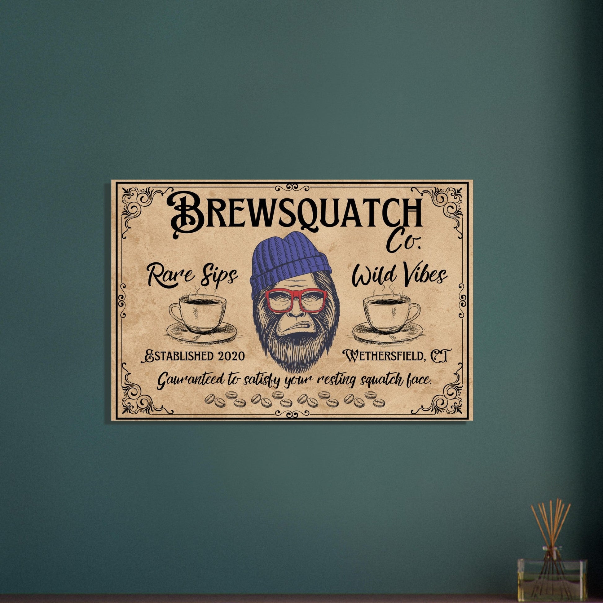 Sasquatch Coffee Shop Poster - Out of Office Outfitters - Print Material