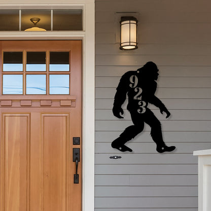 Sasquatch House Number Metal Sign (Personalize Me!) - Out of Office Outfitters - Die - Cut Sign