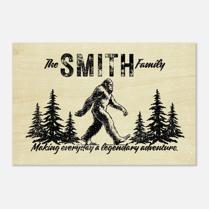 Sasquatch Legendary Family Wood Print - Out of Office Outfitters - Home Decor