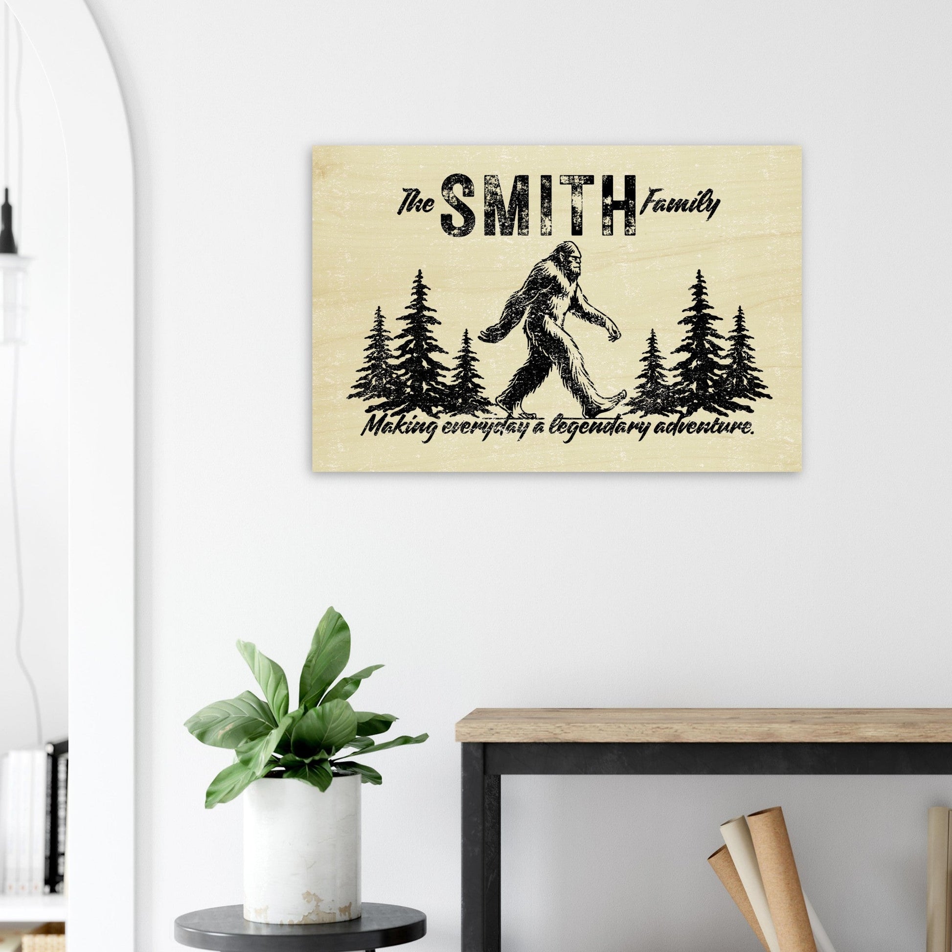 Sasquatch Legendary Family Wood Print - Out of Office Outfitters - Home Decor