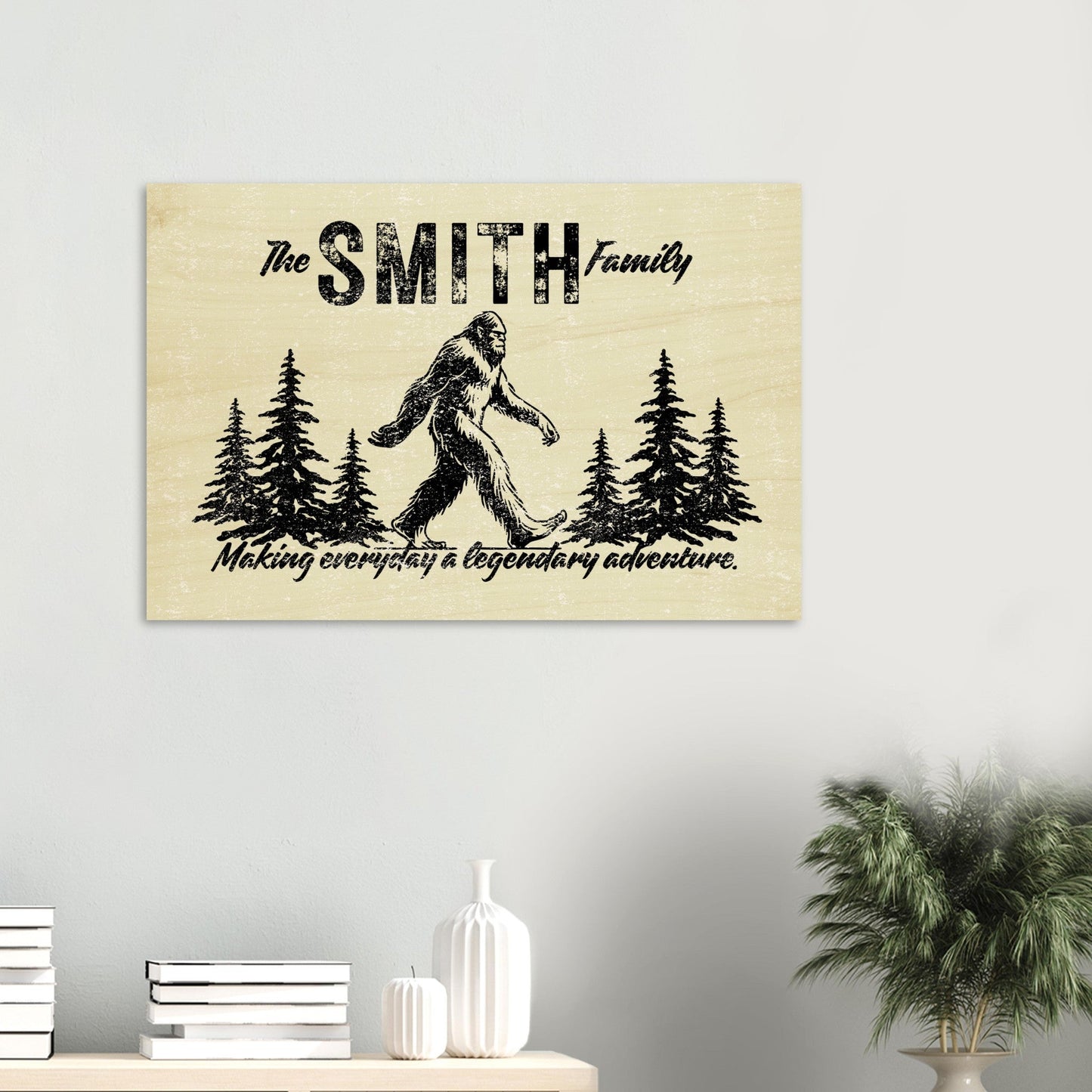 Sasquatch Legendary Family Wood Print - Out of Office Outfitters - Home Decor