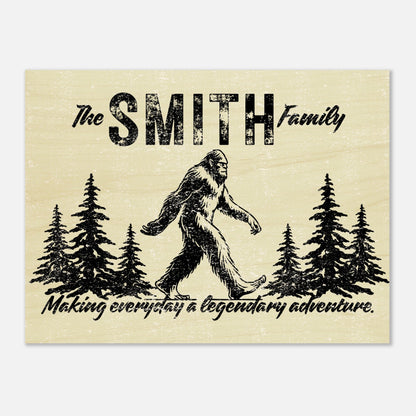 Sasquatch Legendary Family Wood Print - Out of Office Outfitters - Home Decor