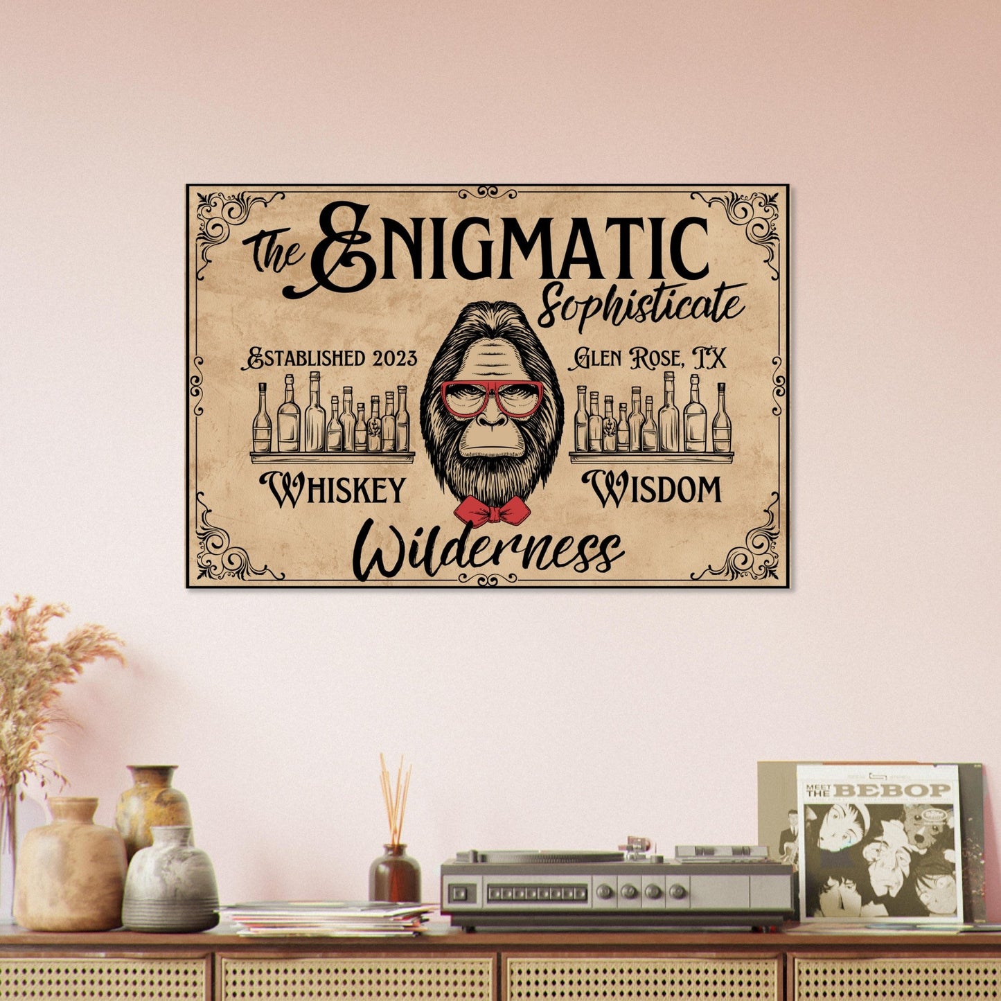 Sasquatch Sophisticate Bar Sign Poster - Out of Office Outfitters - Print Material