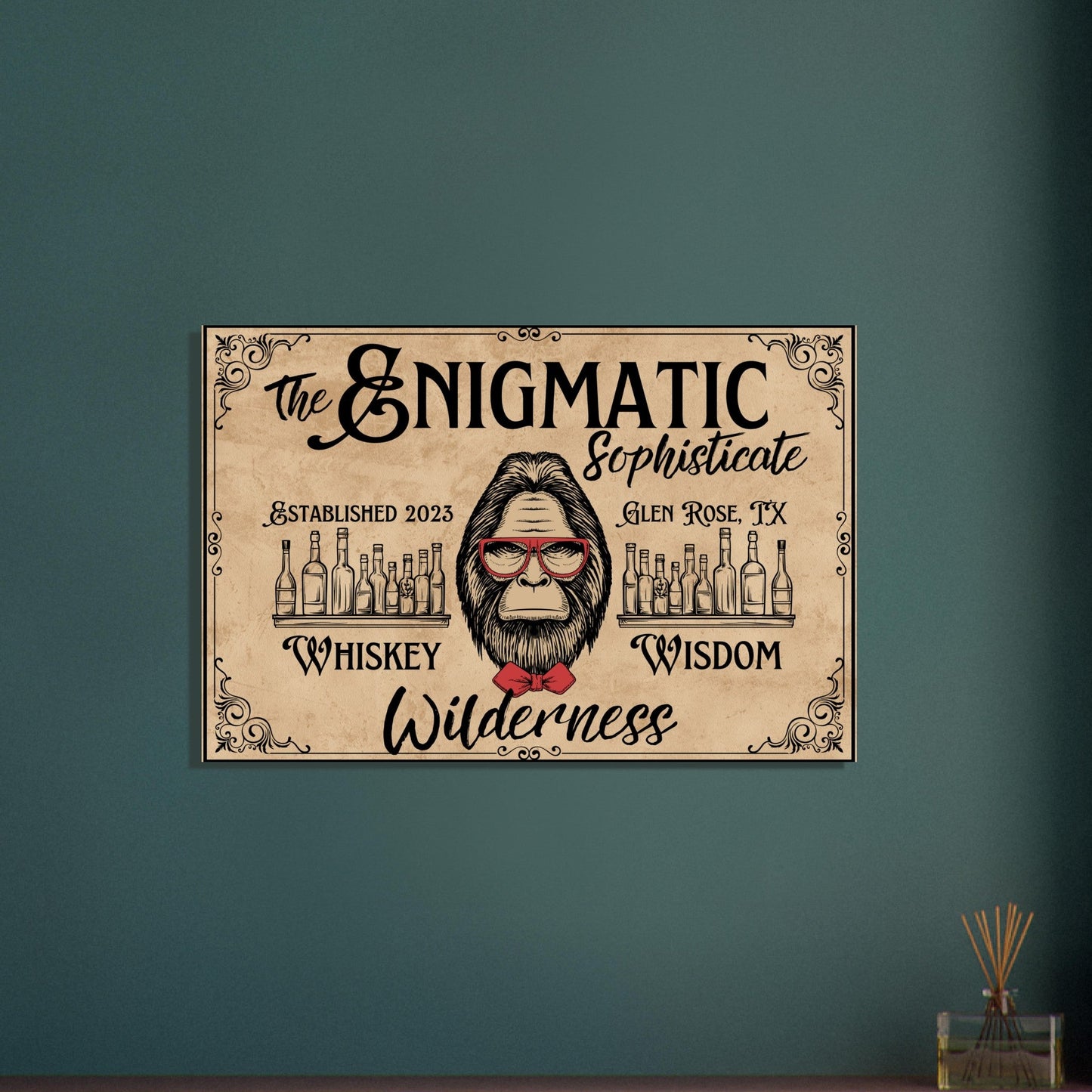 Sasquatch Sophisticate Bar Sign Poster - Out of Office Outfitters - Print Material