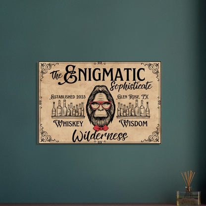 Sasquatch Sophisticate Bar Sign Poster - Out of Office Outfitters - Print Material