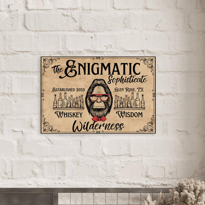 Sasquatch Sophisticate Bar Sign Poster - Out of Office Outfitters - Print Material