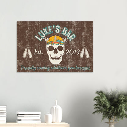 Skeleton Surfer Wood Print - Out of Office Outfitters - Home Decor