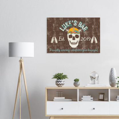 Skeleton Surfer Wood Print - Out of Office Outfitters - Home Decor