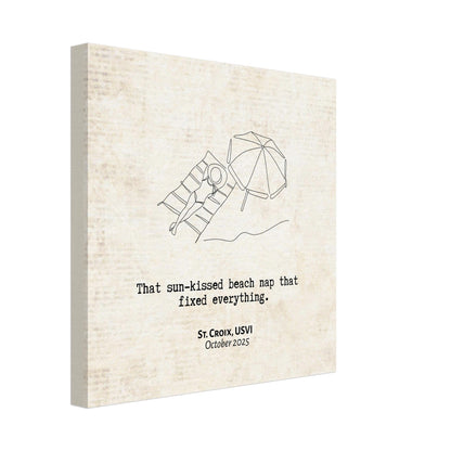 "Sun - Kissed Beach Nap" - Personalized Travel Micro Memory Canvas - Out of Office Outfitters - 
