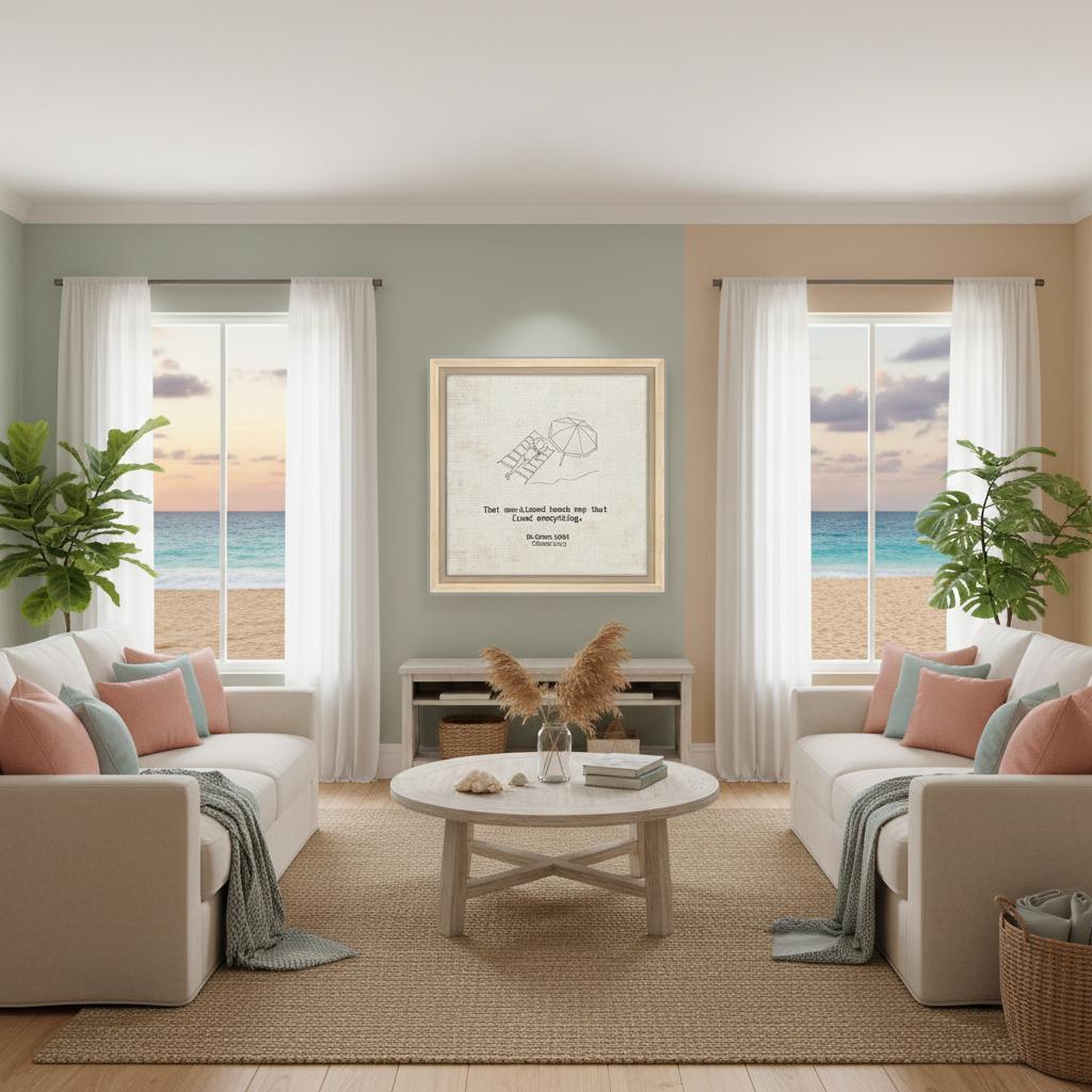 "Sun - kissed Beach Nap" - Personalized Travel Micro Memory Framed Canvas - Out of Office Outfitters - Print Material