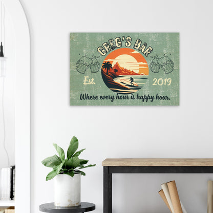 Surf Bar Wood Print - Out of Office Outfitters - Home Decor