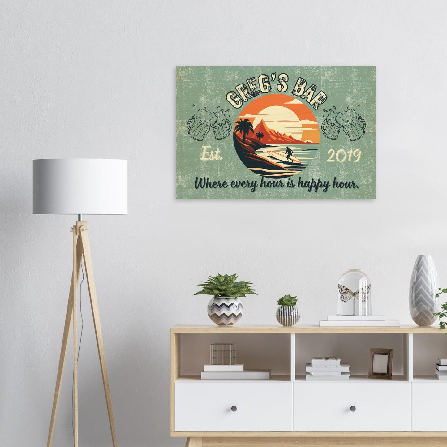 Surf Bar Wood Print - Out of Office Outfitters - Home Decor