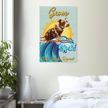 Surf Pup Wood Print - Out of Office Outfitters - Print Material