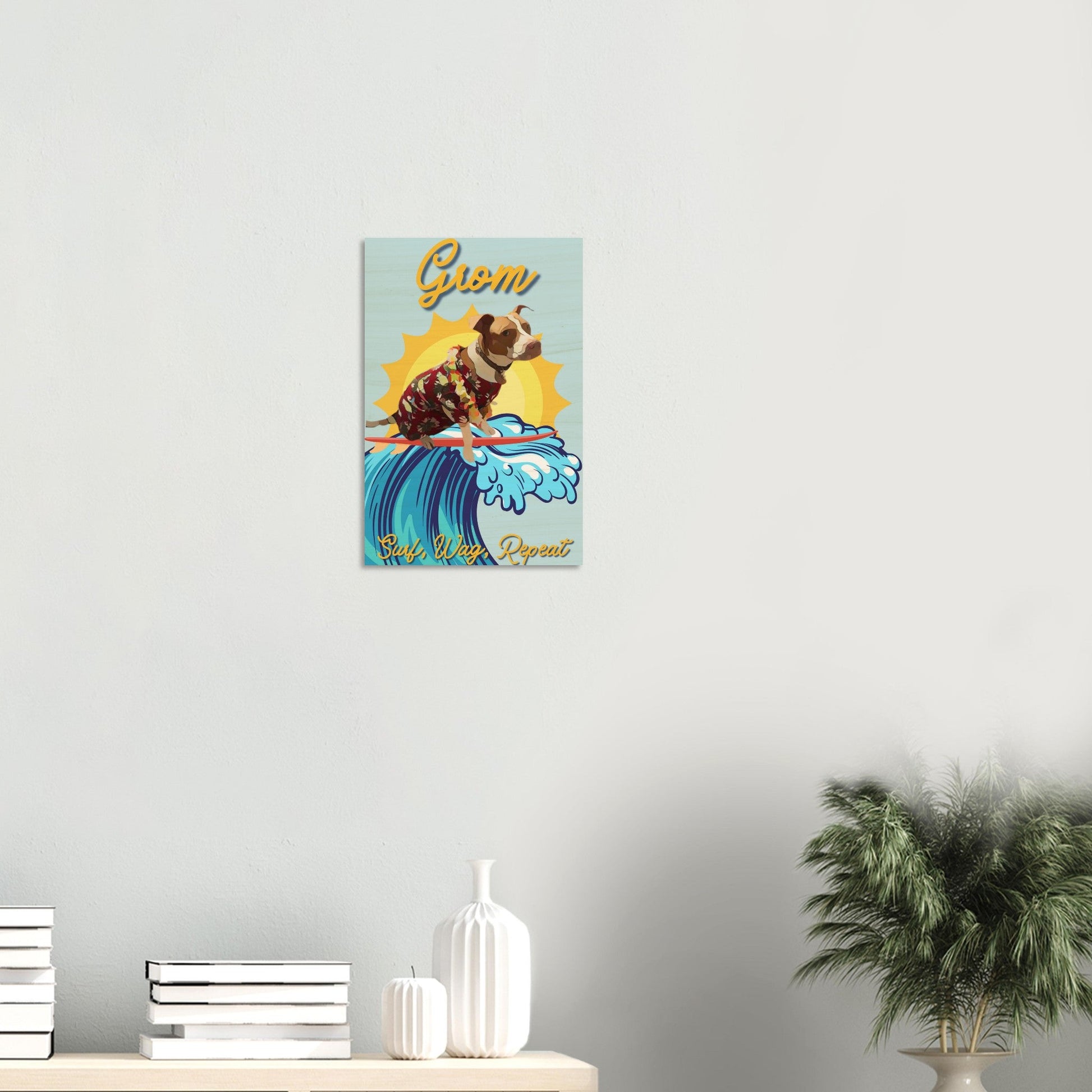 Surf Pup Wood Print - Out of Office Outfitters - Print Material