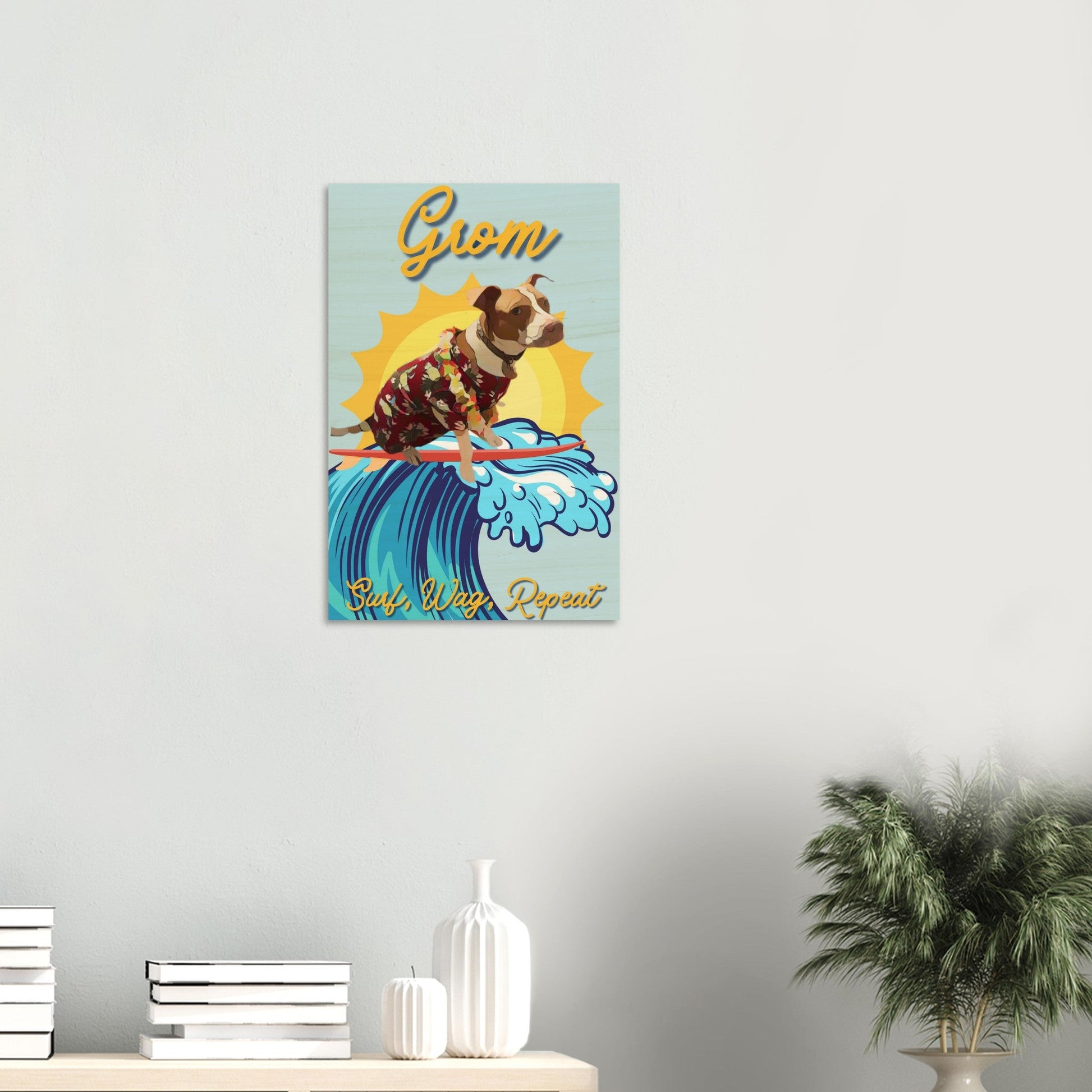 Surf Pup Wood Print - Out of Office Outfitters - Print Material