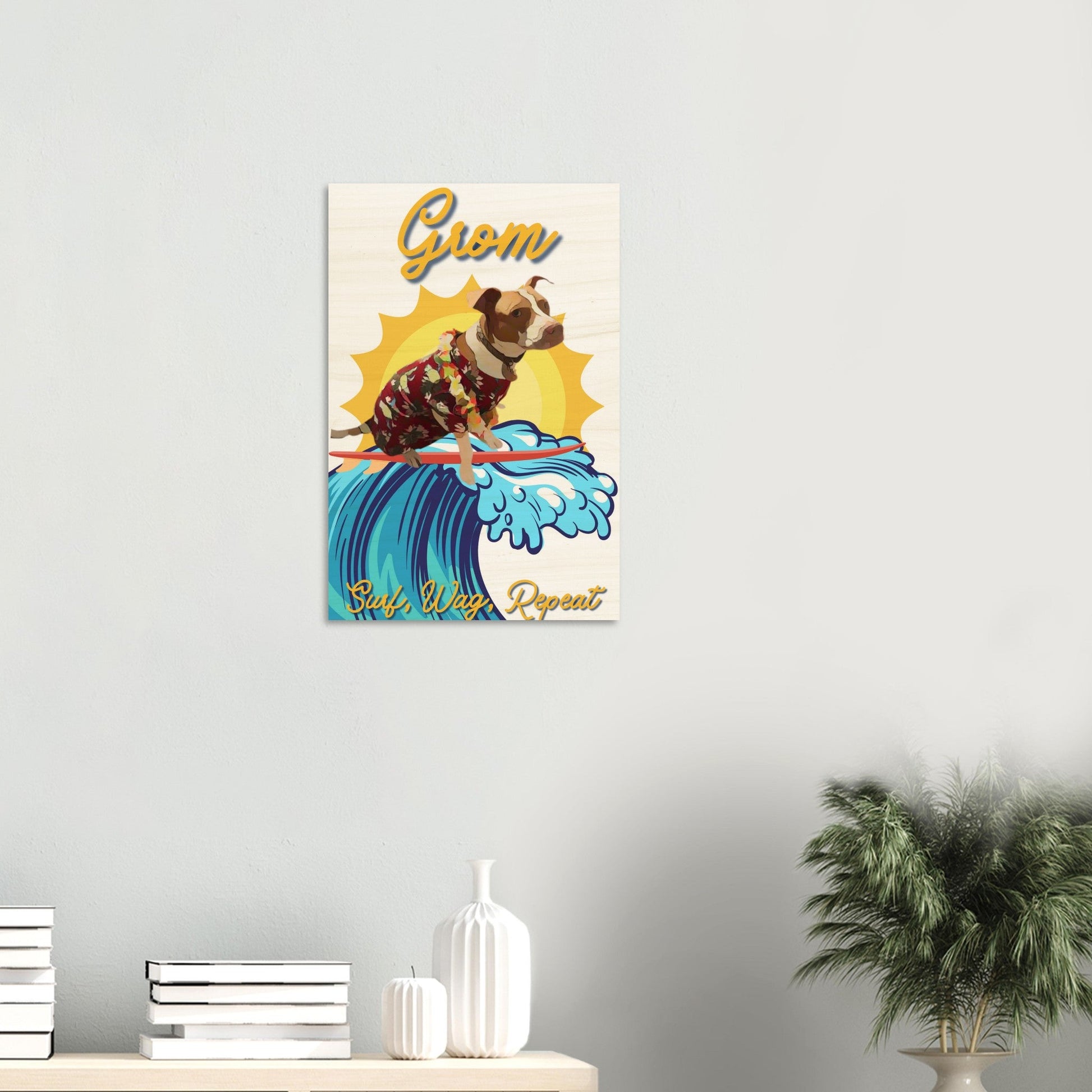 Surf Pup Wood Print - Out of Office Outfitters - Print Material