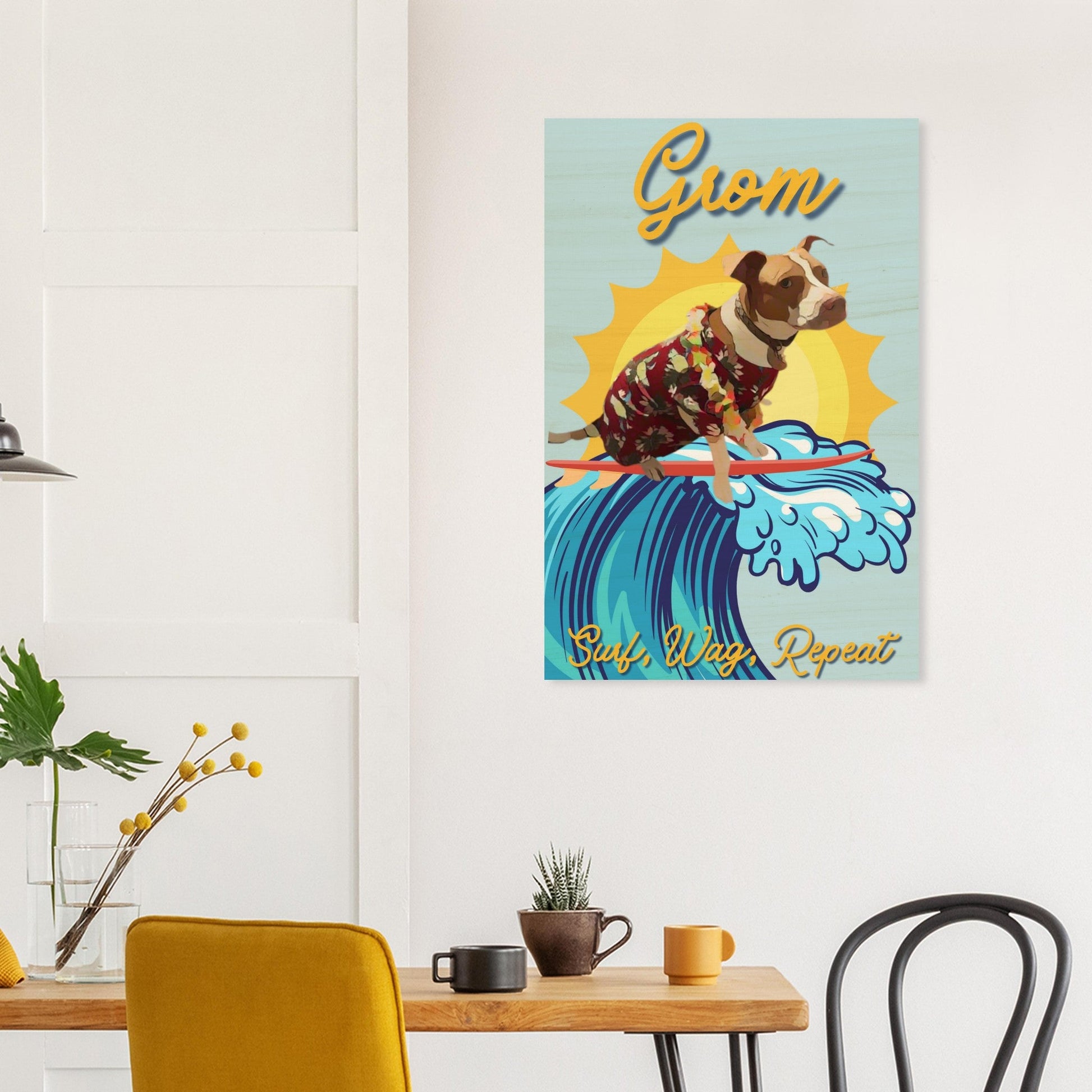 Surf Pup Wood Print - Out of Office Outfitters - Print Material